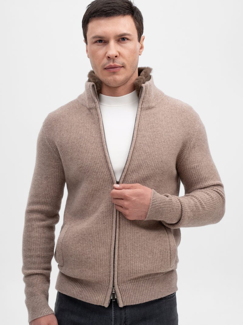 КАРДИГАН ИЗ ШЕРСТИ С МЕХОВЫМ ВОРОТНИКОМ CORNELI