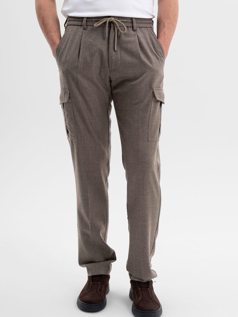 БРЮКИ КАРГО ИЗ ШЕРСТИ CORNELI